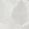 Palm Leaf Wallpaper - HZ62076 - Grey / Metallic / White
