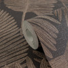 Palm Leaf Wallpaper - HZ62078 - Brown / Cream / Metallic
