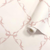 Holden Decor - Tied With A Bow Wallpaper - 14032 - Cream / Pink