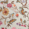Close-up of Laura Ashley Lingmell Trail wallpaper in Pale Sable showing surface and rolled wallpaper detail