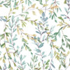 Laura Ashley Brayton Leaves wallpaper in Fresh Green with soft trailing leaf pattern