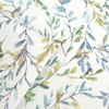 Close-up of Laura Ashley Brayton Leaves wallpaper in Fresh Green showing watercolour-style leaf detail