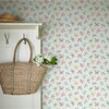 Laura Ashley Keeleigh Posy Multi wallpaper styled in a bright, classic interior