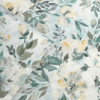 Close-up of Laura Ashley Elowen Peony wallpaper showing brushstroke floral detail and textured finish on the surface