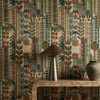 Harlequin - Kuparr Wallpaper - 113356 - Evergreen / Terracotta