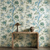Harlequin - Indienne Wallpaper - 113374 - Cornflower / Pine