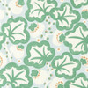 Scion Poppy Pod Wallpaper 113382 Marine with bold stylised teal-green floral motif on a light background.