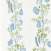 Scion - On The Vine Wallpaper - 113383 - Cornflower / Kelly Green