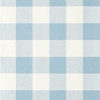 Scion Central Check Wallpaper 113416 Cornflower featuring large blue and off-white gingham squares.