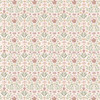 Little Dutch Fairy Flowers Wallpaper WD115031 Pink Green with small repeating floral pattern on light background.