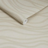 Made Akio Ecru wallpaper roll close-up showing subtle wave design and textured effect.