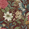 Holden Decor Grand Floral wallpaper berry large scale floral pattern with pink flowers and green foliage