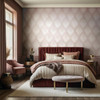 Galerie - Fashion Icon Stripes Wallpaper - Shimmer Rose - 35802