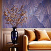 Galerie - Fashion Icon Graphic Wallpaper - Blue / Copper - 35851
