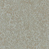 blue floral wallpaper with gold shimmer detailing and intricate botanical pattern