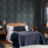 William Morris At Home - Woodland Weeds Wallpaper - Midnight - 145678
