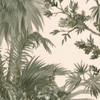 close up of palm tree wallpaper showing detailed botanical illustration