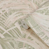 wallpaper roll showing large tropical leaf design in sage and rose colours