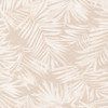 stone neutral palm leaf wallpaper with large scale tropical pattern and soft tonal finish