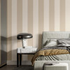 Wide Stripe Wallpaper - Beige / Cream - 35964