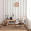 Galerie - Classic Stripe Wallpaper - Dark Grey - 9814-3