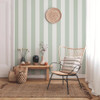 Galerie - Classic Stripe Wallpaper - Green - 9814-5