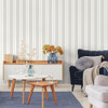 Galerie - Polo Stripe Wallpaper - Grey / Green - 9815-5
