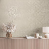 Galerie - Graphics Distressed Geometric Wallpaper - Shimmer Beige - 35117