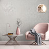 Galerie - Graphics Distressed Geometric Wallpaper - Shimmer White - 35121