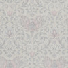 grey damask wallpaper with floral pattern and soft tonal detailing