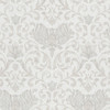white damask wallpaper with floral pattern and soft tonal detailing