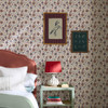 Joules - Trailing Indienne Floral Wallpaper - Blue / Orange - 145383