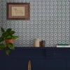 Joules - Meadow Geo Wallpaper - Navy / Cream - 145387