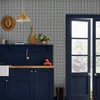 Joules - Meadow Geo Wallpaper - Navy / Cream - 145387