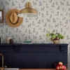Joules - Sketched Dogs Wallpaper - Cream / Blue - 145388