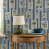 Joules - Gallery Wall Stripe Wallpaper - Blue - 145389