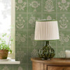 Joules - Garden Floral Grid  Wallpaper - Pistachio Green - 145392