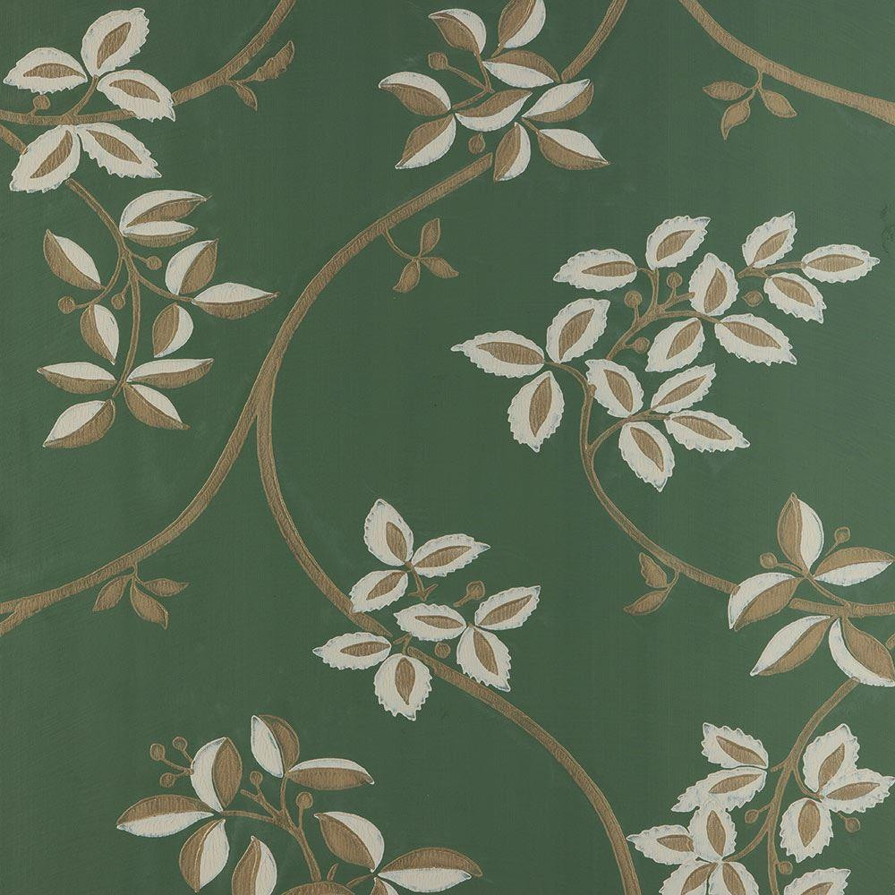 Farrow & Ball Ringwold Wallpaper BP 1654 Green Blue / Gilver