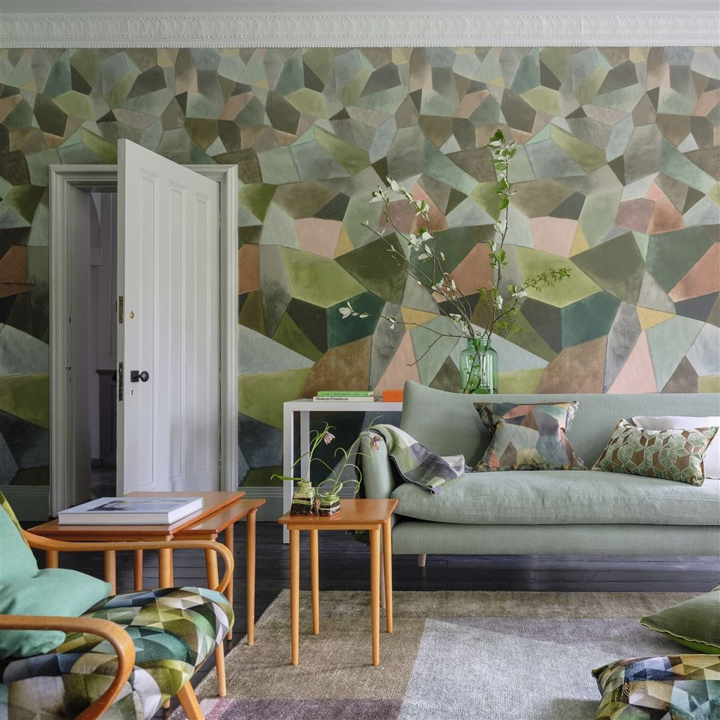 Designers Guild Geo Moderne Wallpaper PDG1110/01 Jade