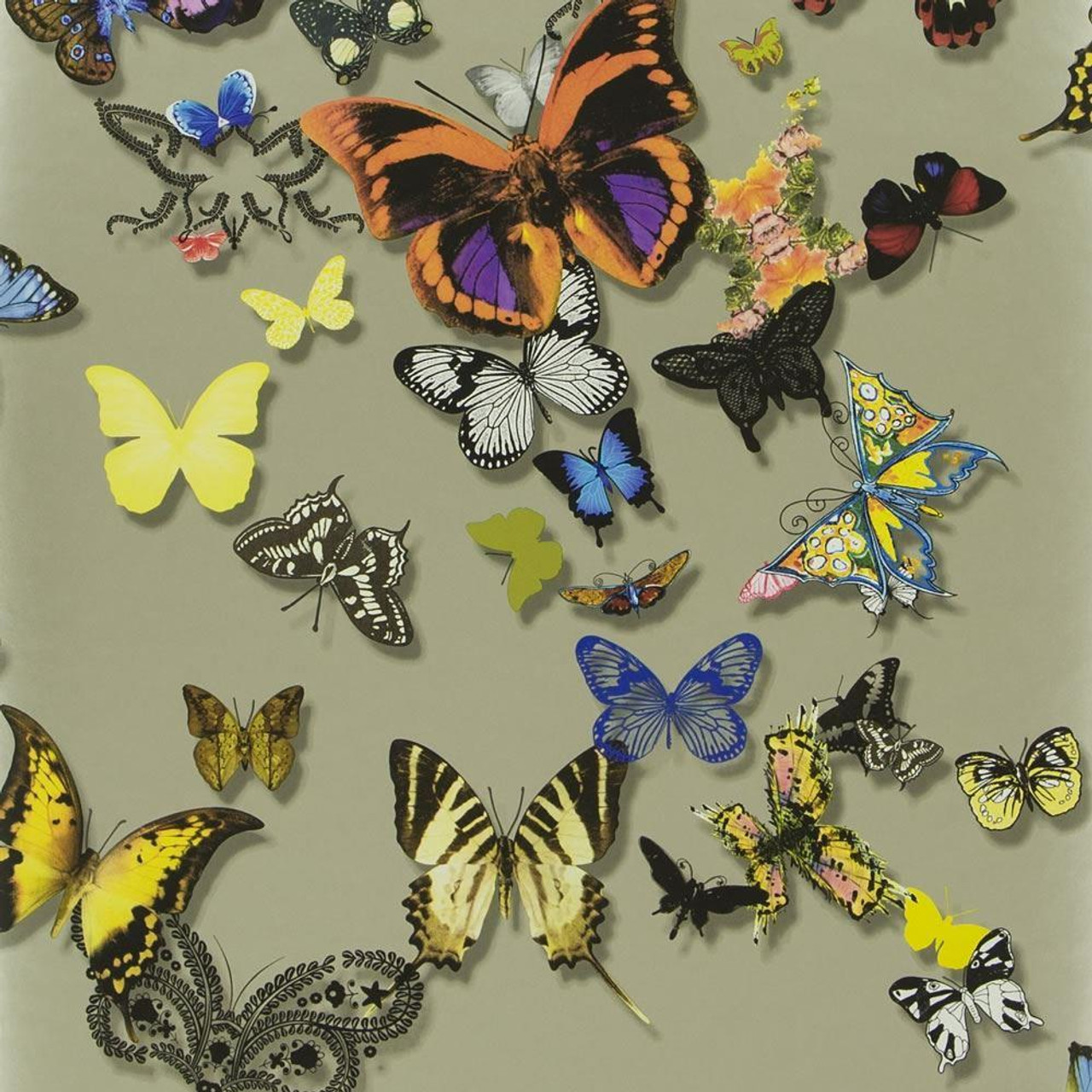 Christian Lacroix Butterfly Parade Wallpaper Pcl008 05 Platine