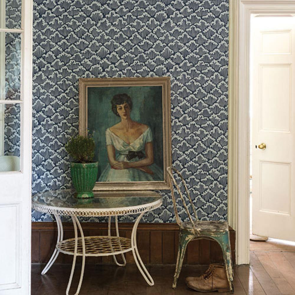 Farrow & Ball Aranami Wallpaper BP 4605 Stiffkey Blue / Grey