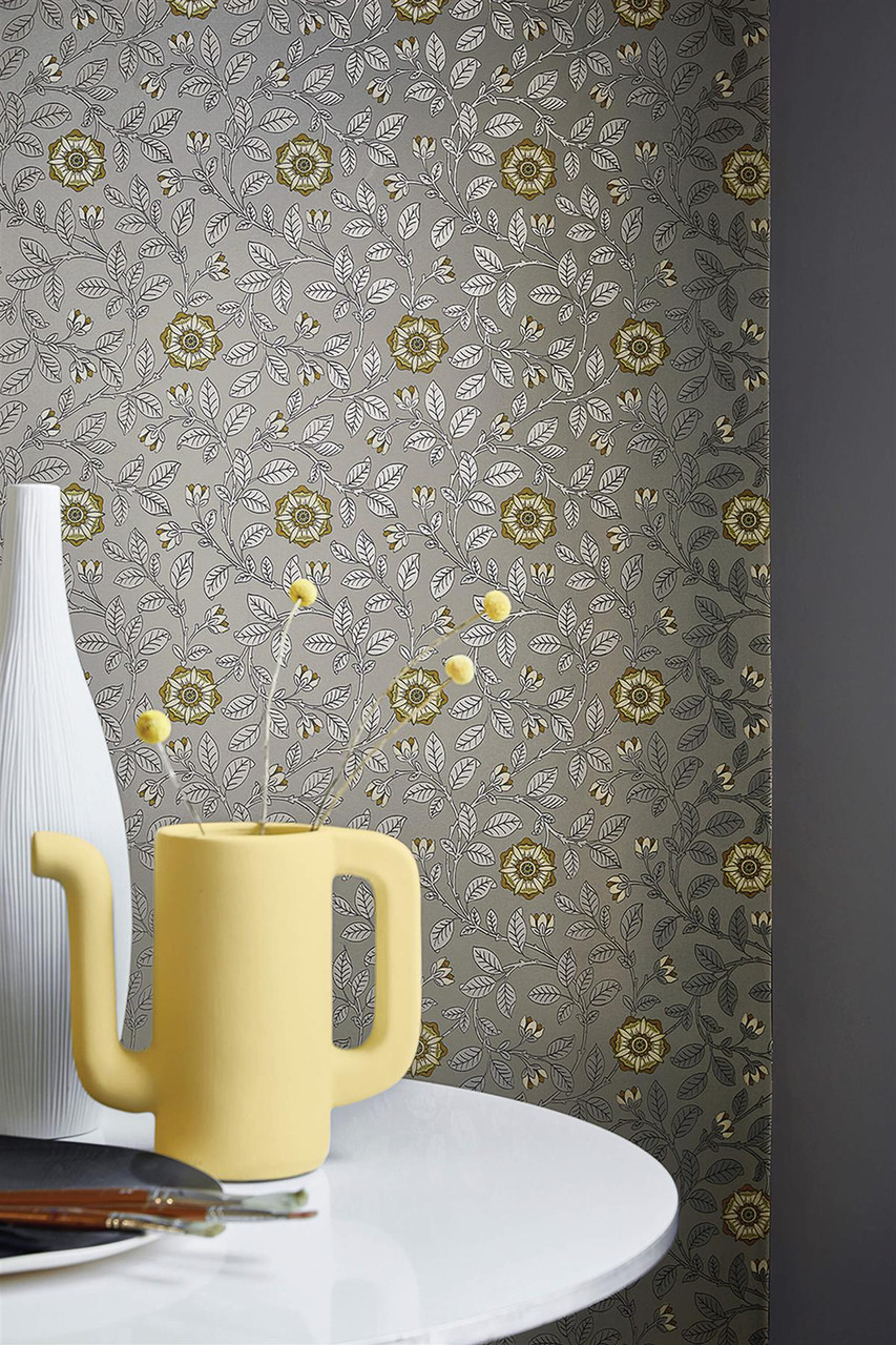 Little Greene Richmond Green Wallpaper 0251RGPLATI Platinum