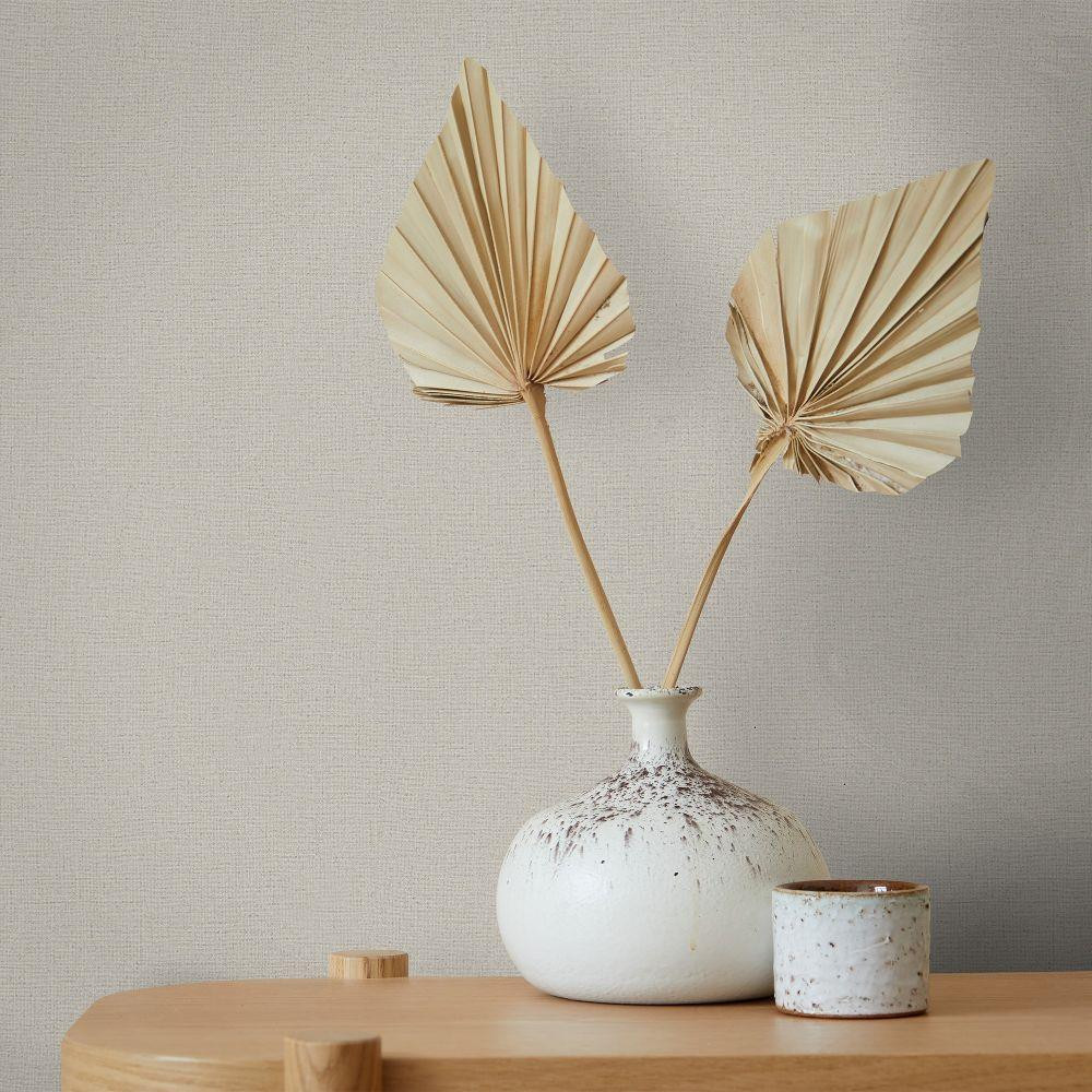 Galerie Fabric Effect Wallpaper 82347 Light Beige