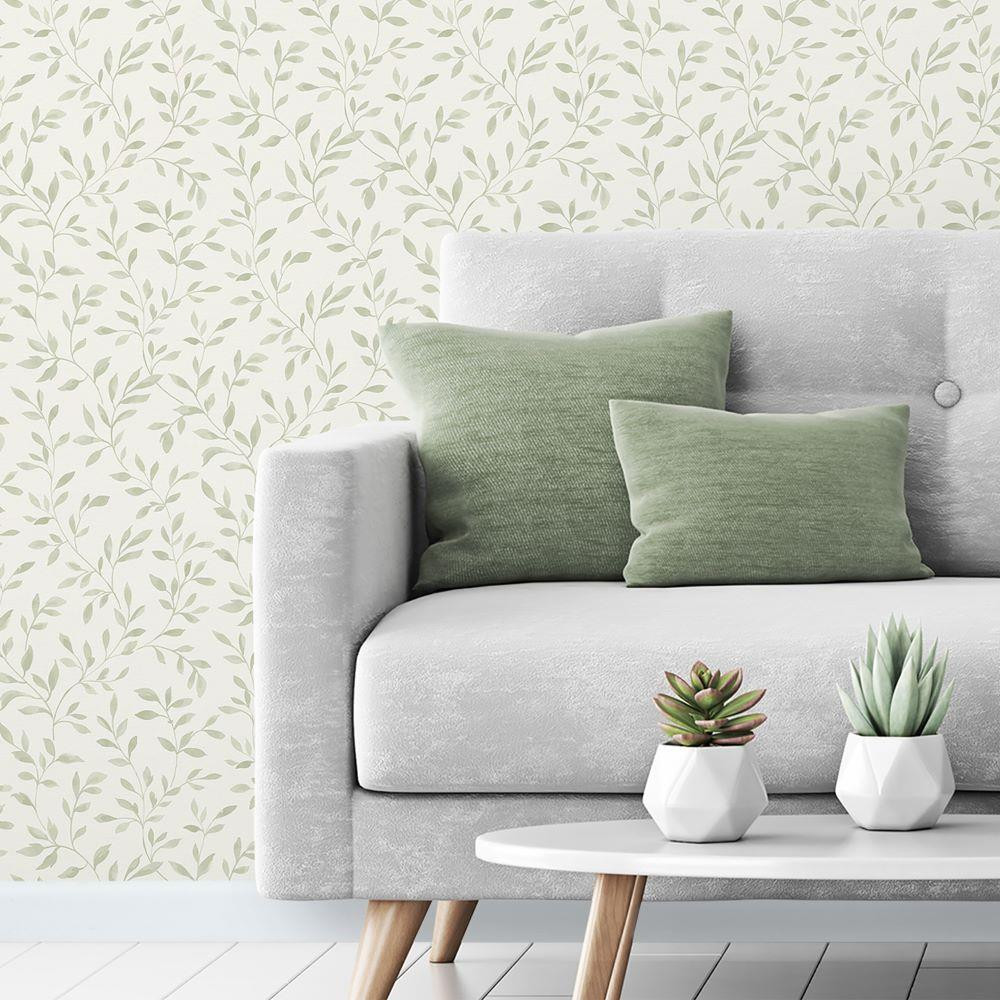 Grandeco Nerine Wallpaper 146001 Sage Green