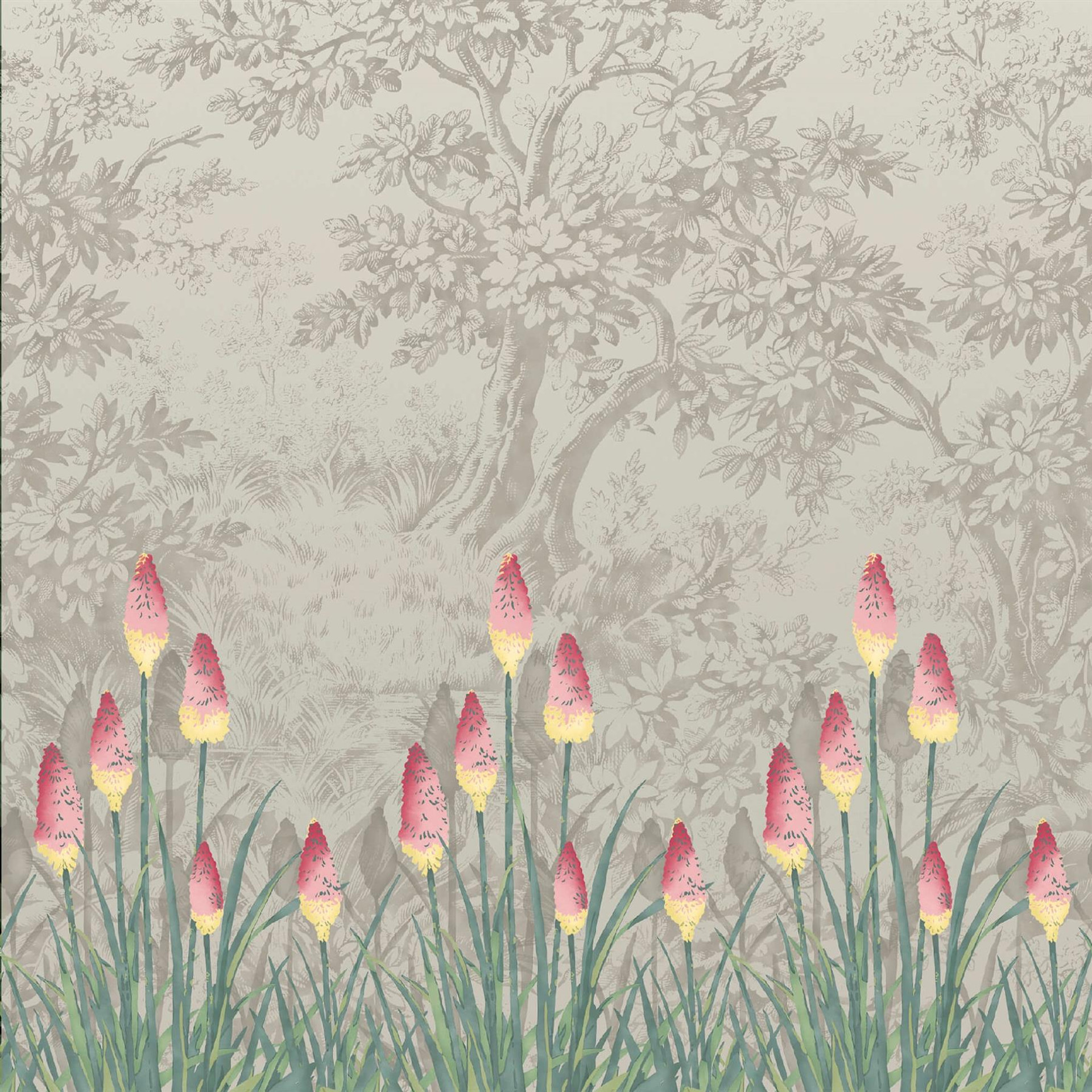 Mulberry Mulberry Sprig Ochre Wallpaper