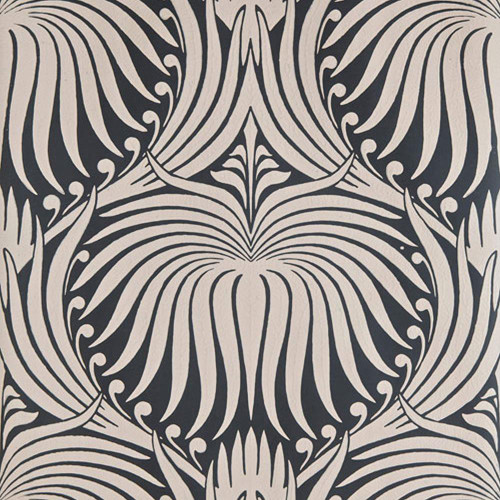 Lotus Wallpaper - BP2017 - Black / Taupe