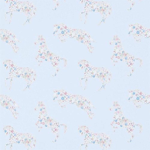 Sanderson Pretty Ponies Wallpaper - 214035 - Chintz / Blue