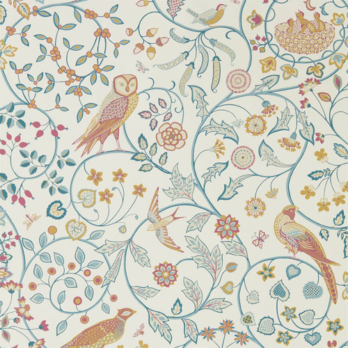 Morris & Co Newill Wallpaper 216703 Indigo Saffron