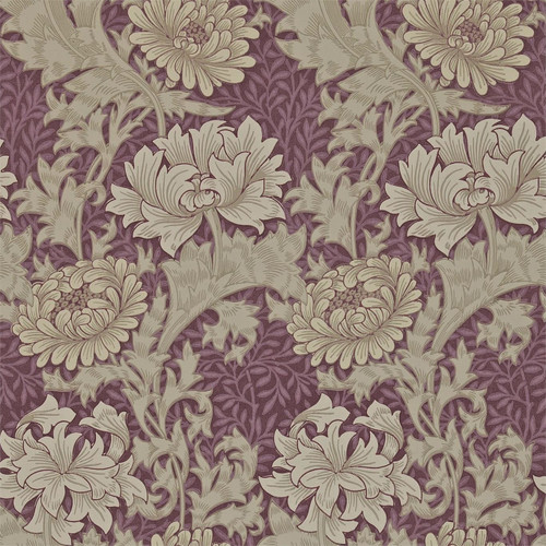 Morris & Co Chrysanthemum Wallpaper 212548 Wine