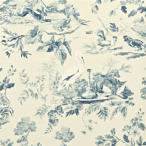 Sanderson Aesops Fables Wallpaper - DCAVAE103 - Blue